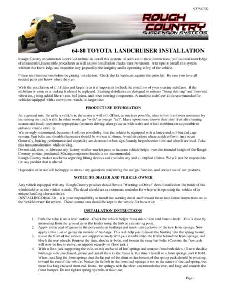 Installation Manual